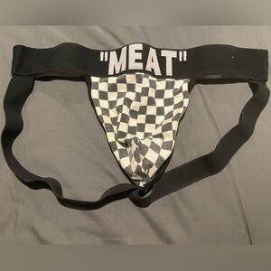 Checkered Men's Jockstrap - Black and White